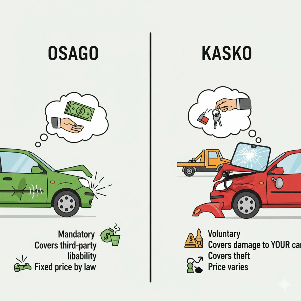 Сравнение ОСАГО и КАСКО в Казахстане - основные отличия автострахования