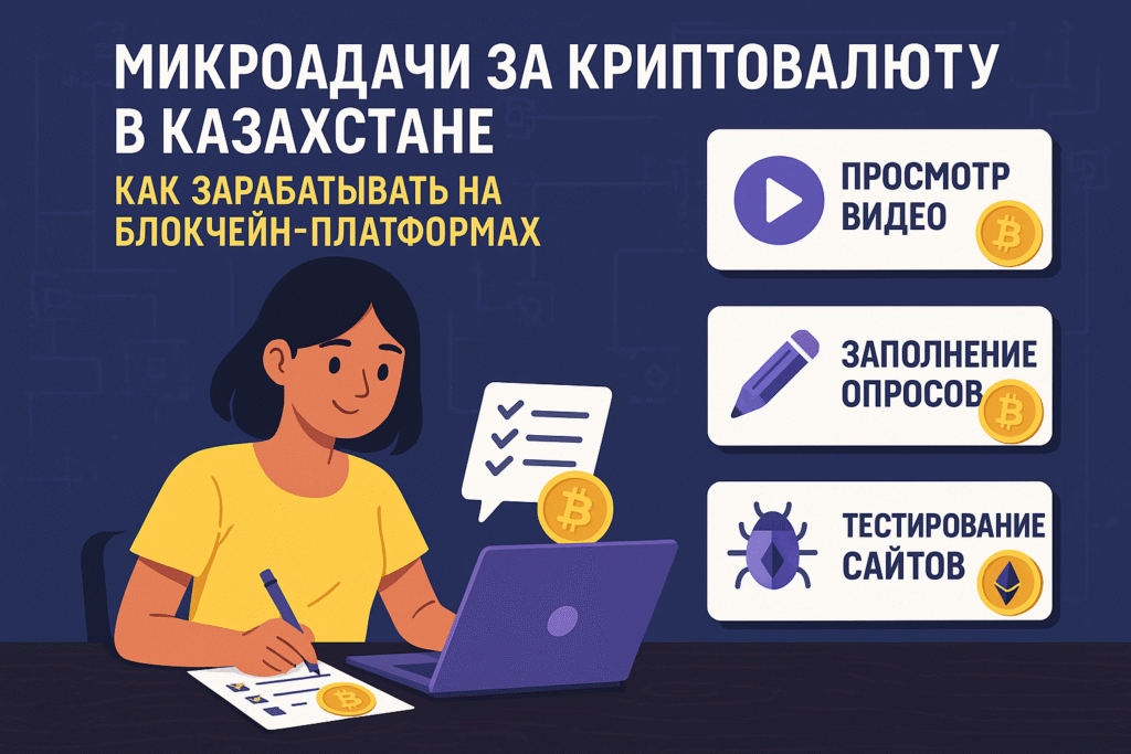 Микрозадачи за криптовалюту в Казахстане: как зарабатывать на блокчейн-платформах