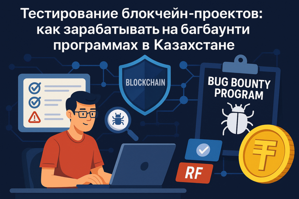 Тестирование блокчейн-проектов: как зарабатывать на багбаунти программах в Казахстане