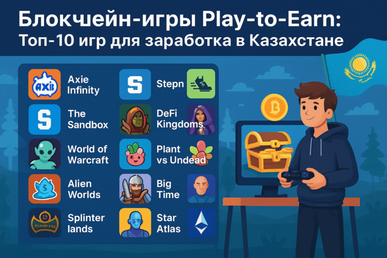 Блокчейн-игры Play-to-Earn: топ-10 игр для заработка в Казахстане