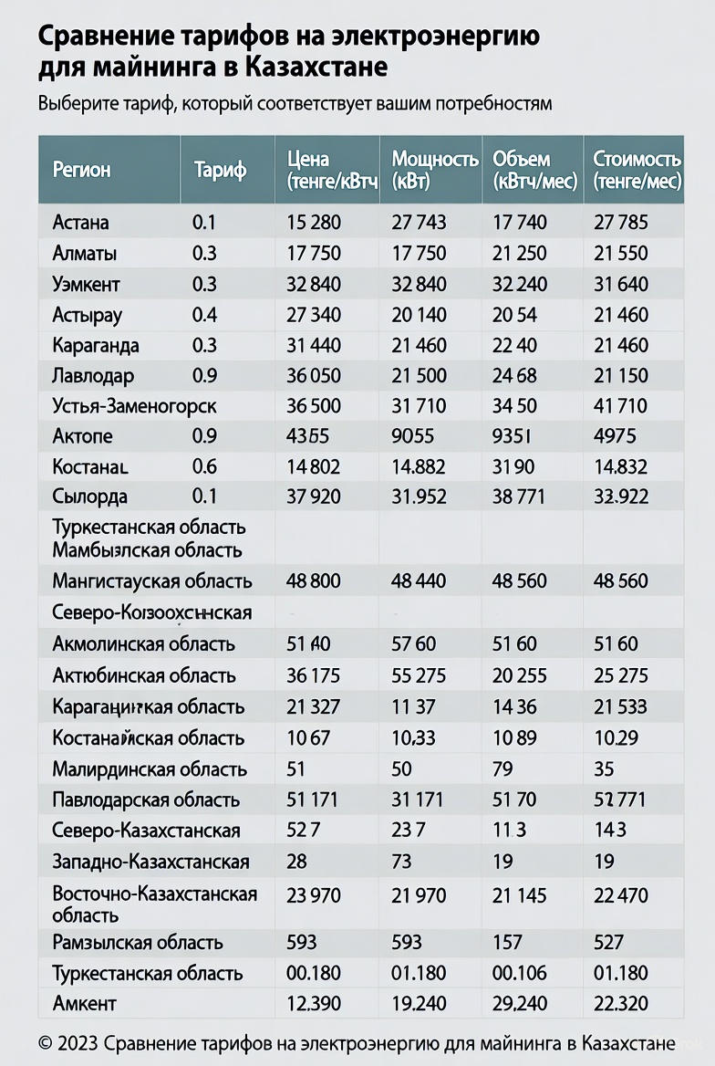 налоги на криптомайнинг в Казахстане